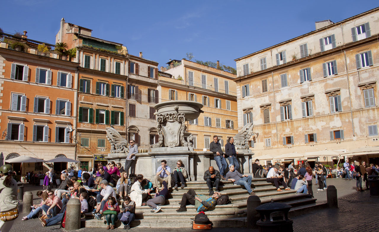 Piazza Santa Maria in Trastevere most unique must see squares in Rome private tours Civitavecchia