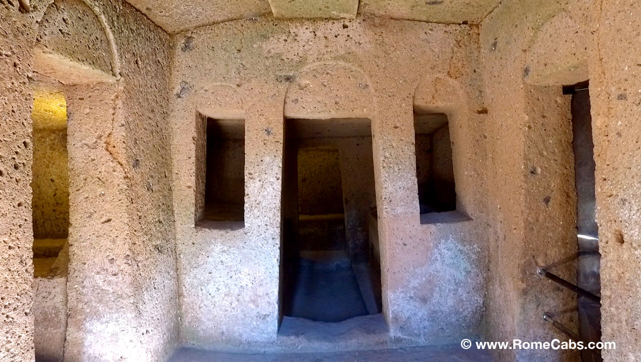Tomba della Casetta Tomb of the House Etruscan Tombs in Cerveteri Tours from Rome Cabs RomeCabs