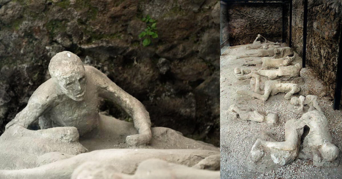 pompeii statues lovers