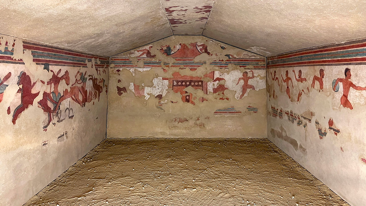 Etruscan Tomb of the Olympics Archaeological Museum of Tarquinia day trips from Rome RomeCabs