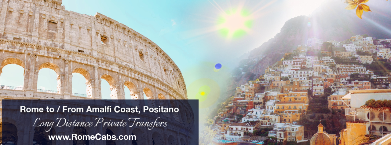 Private Transfers from Rome to Positano Amalfi Coast RomeCabs