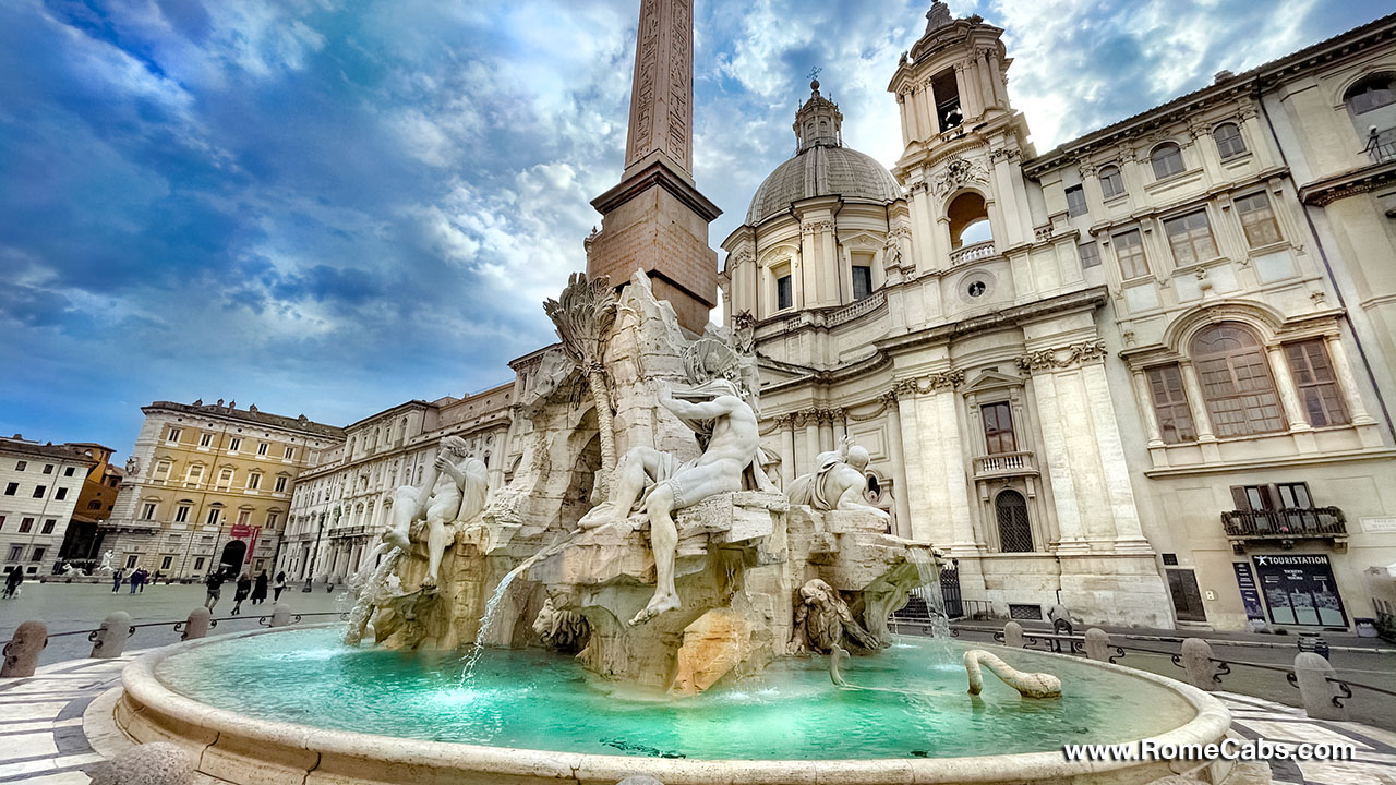Bernini's Fountain of the Four Rivers Piazza Navona Rome best must see squares