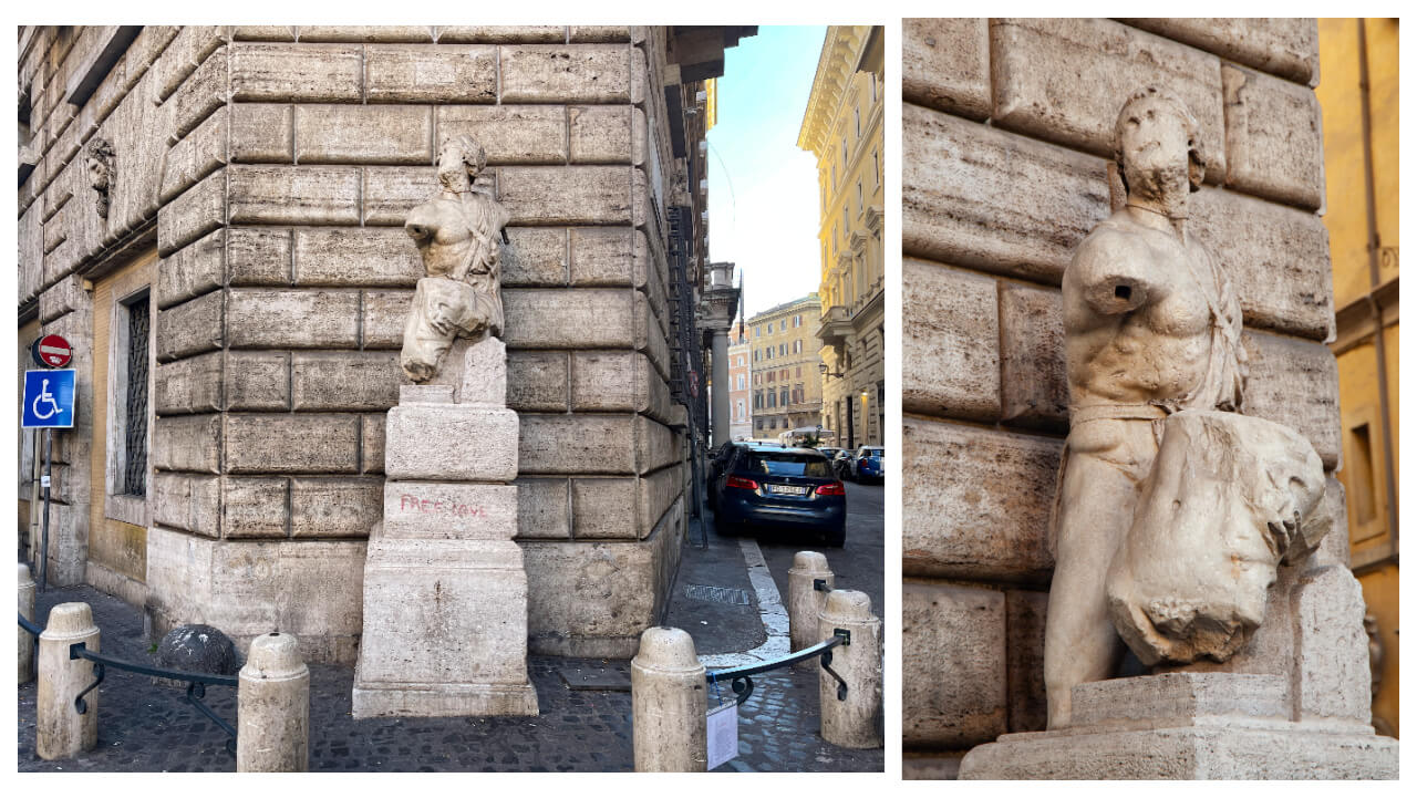 What to see near Piazza Navona Pasquino Statue in Rome luxury tours