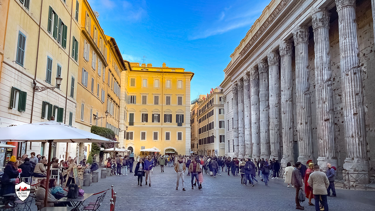 Piazza di Pietra most unique off beaten path squares in Rome Stefanos RomeCabs limousine tours