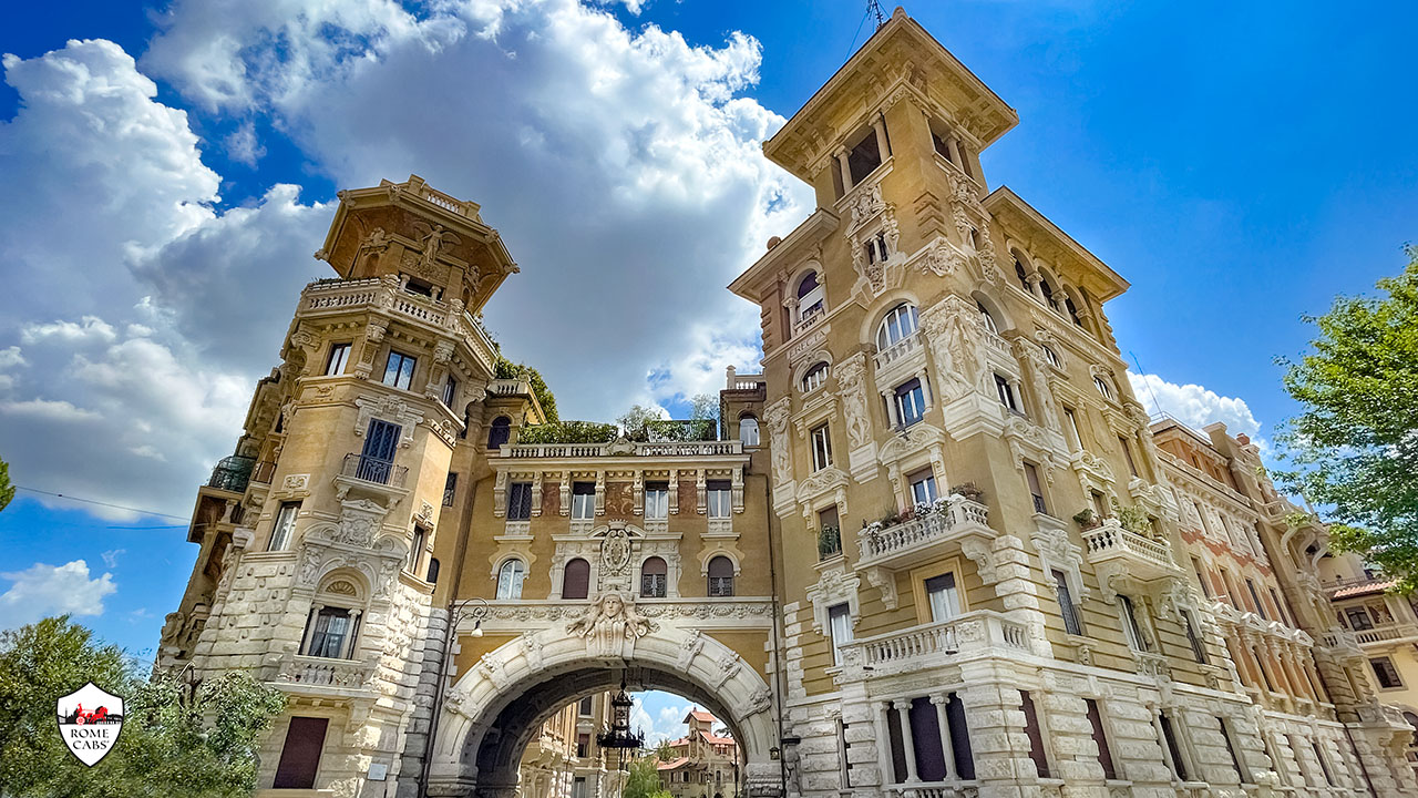 Quartiere Coppede most unique squares in Rome in limo tours RomeCabs