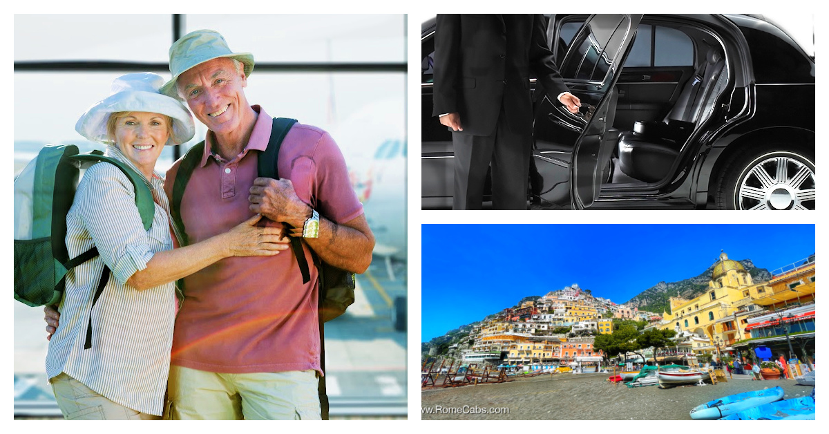 Transfers from Fiumicino Rome Airport to Positano Amalfi Coast