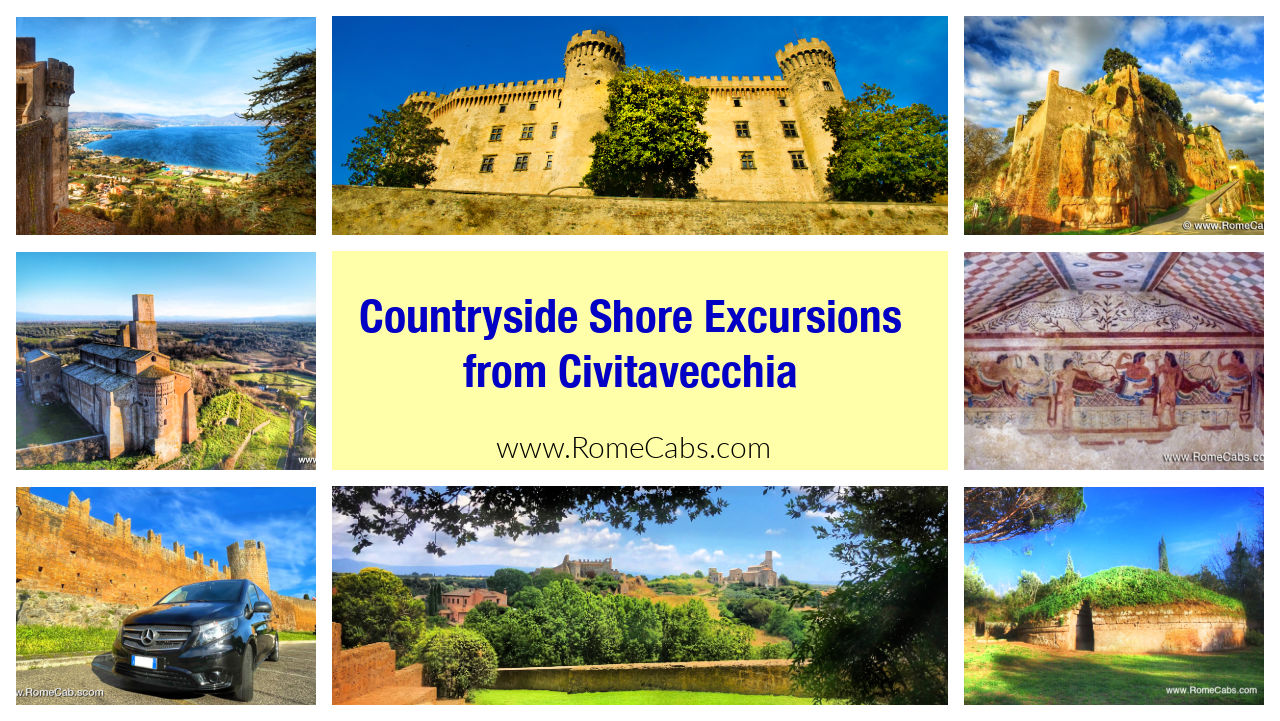 Top Countryside Shore Excursions from Civitavecchia Cruise port with RomeCabs luxury tours