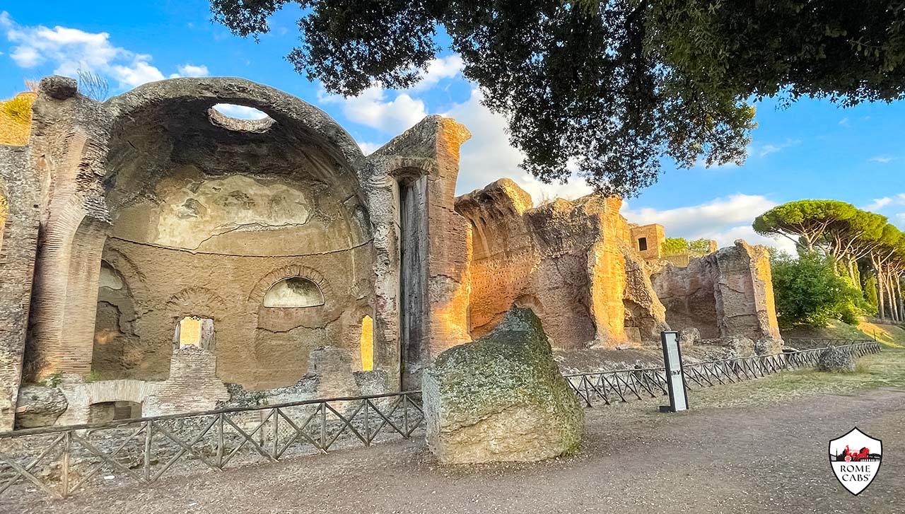 Architectural Grandeur of Great and Small Baths in Hadrian's Villa Tivoli day trips from Rome Cabs RomeCabs