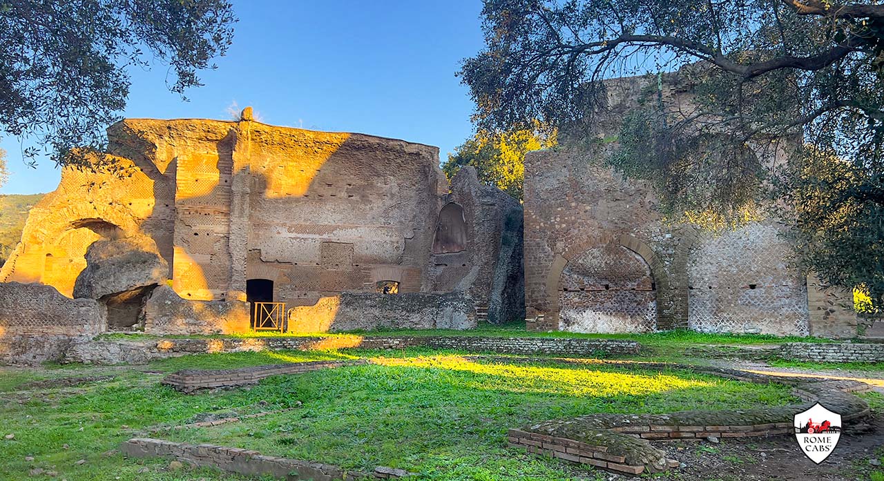 Greek and Latin Libraries Must See Sites in Hadrian's Villa on a tour from Rome to Tivoli