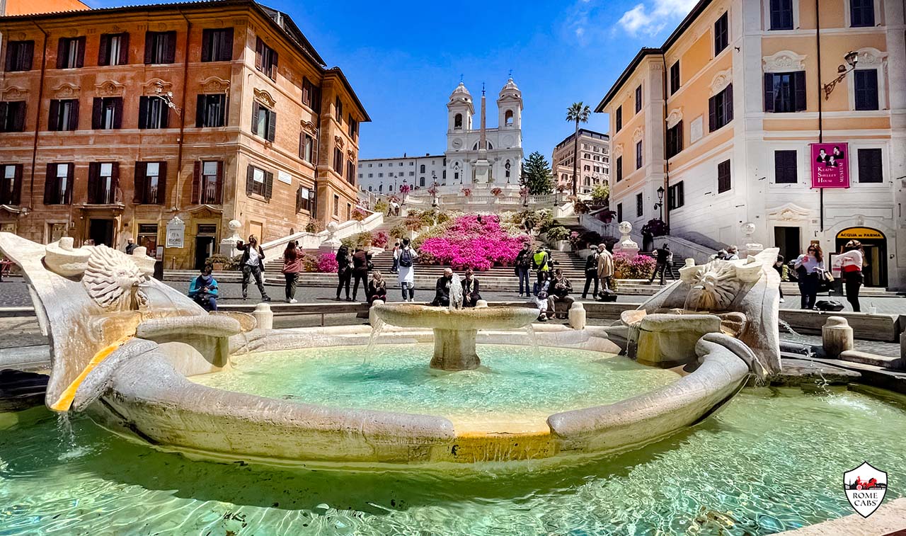 Spanish Steps must see squares on a Rome excursion from Civitavecchia